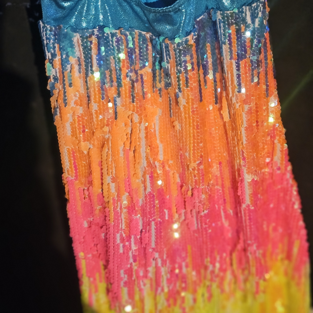 Colorful Sequin Mini Dress - Picture 2 of 6